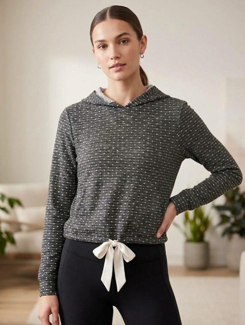 ONLY Polka Dot Hoodie XS